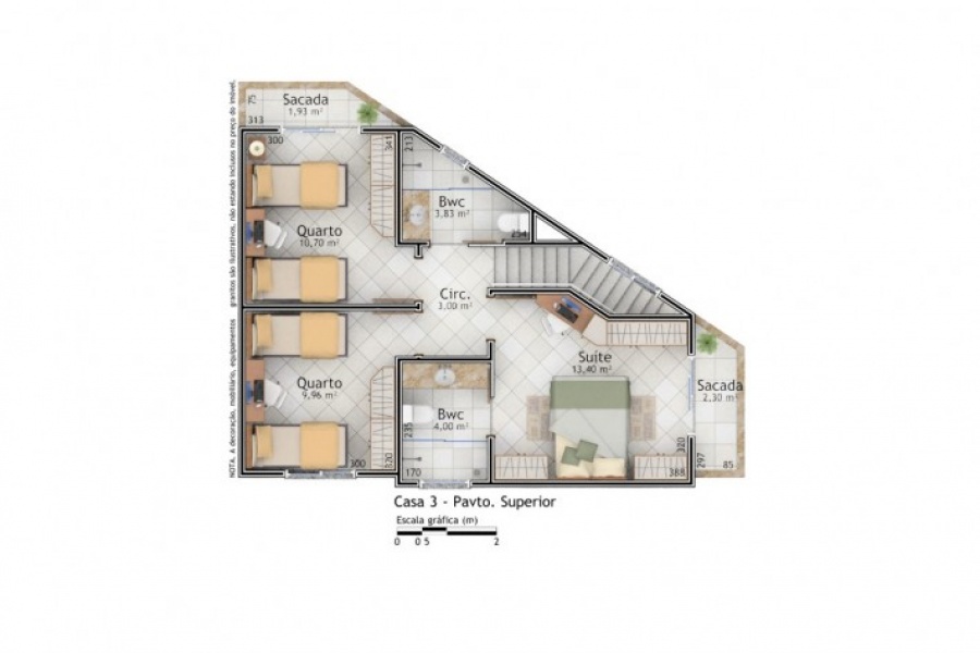 3 Casas Individuais em Condomínio – Marinas do Campeche II Lote 01 QuadraJ